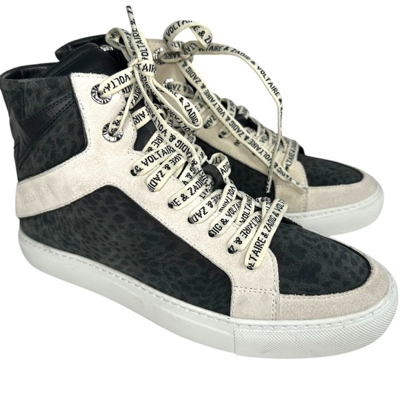 Zadig & Voltaire ZV1747 High Flash Sneakers Size 39 - Picture 2 of 10
